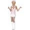 Women's Sexy Nurse Costume with Halter Zipper Dress Headpiece and Stethoscope